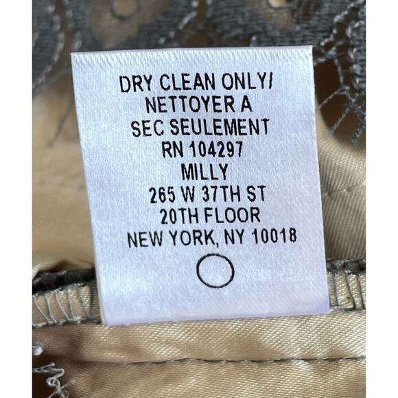 Milly Stella Lace Dress Gray Size 4 Mini Cocktail Evening Wedding Night Out - Picture 15 of 15